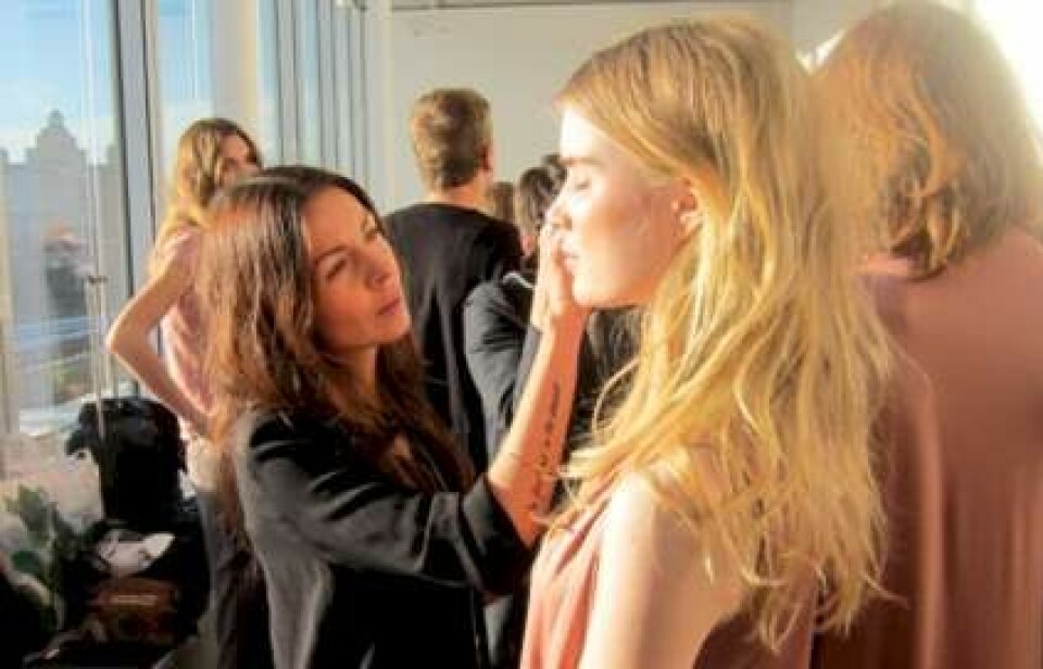 Backstage til Filippa K-modeshow.