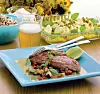 Skøn weekendmenu: Asiatisk bøf & bagte frugter