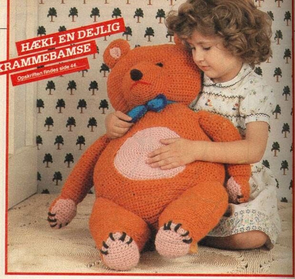 Skøn retro: Sød hæklet krammebamse