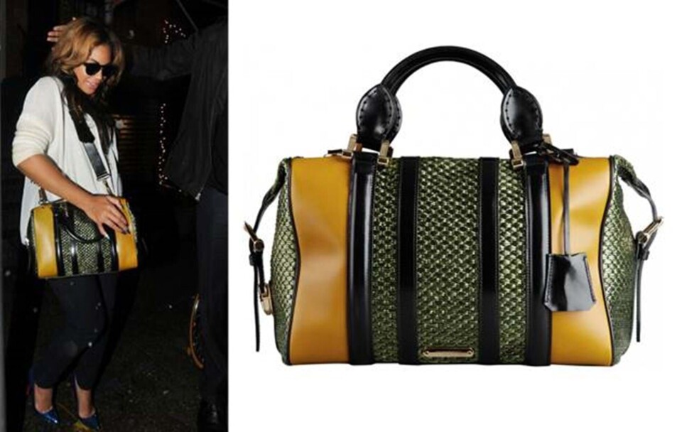 Beyoncé spottet med Burberry taske