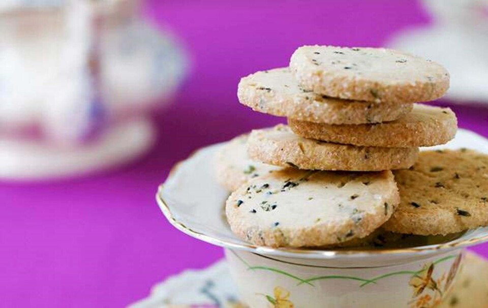 Shortbread med tørret lavendel