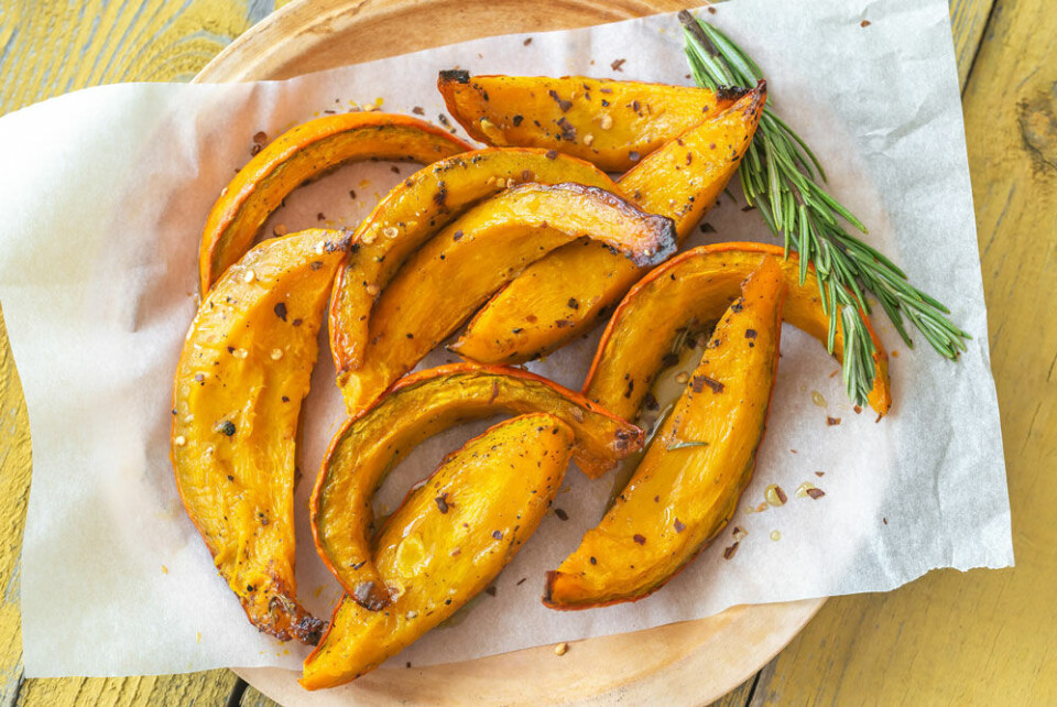 Hokkaido i ovn: Bagt hokkaido-græskar