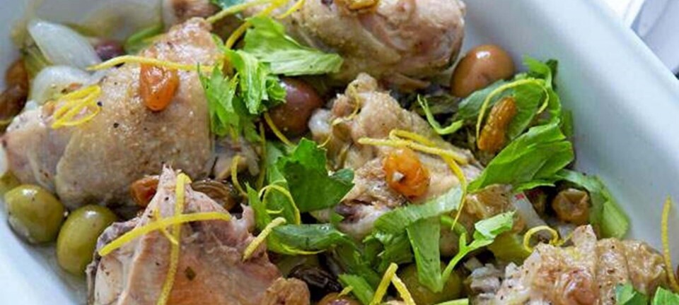 Kyllingegryde med citrus i hvidvin