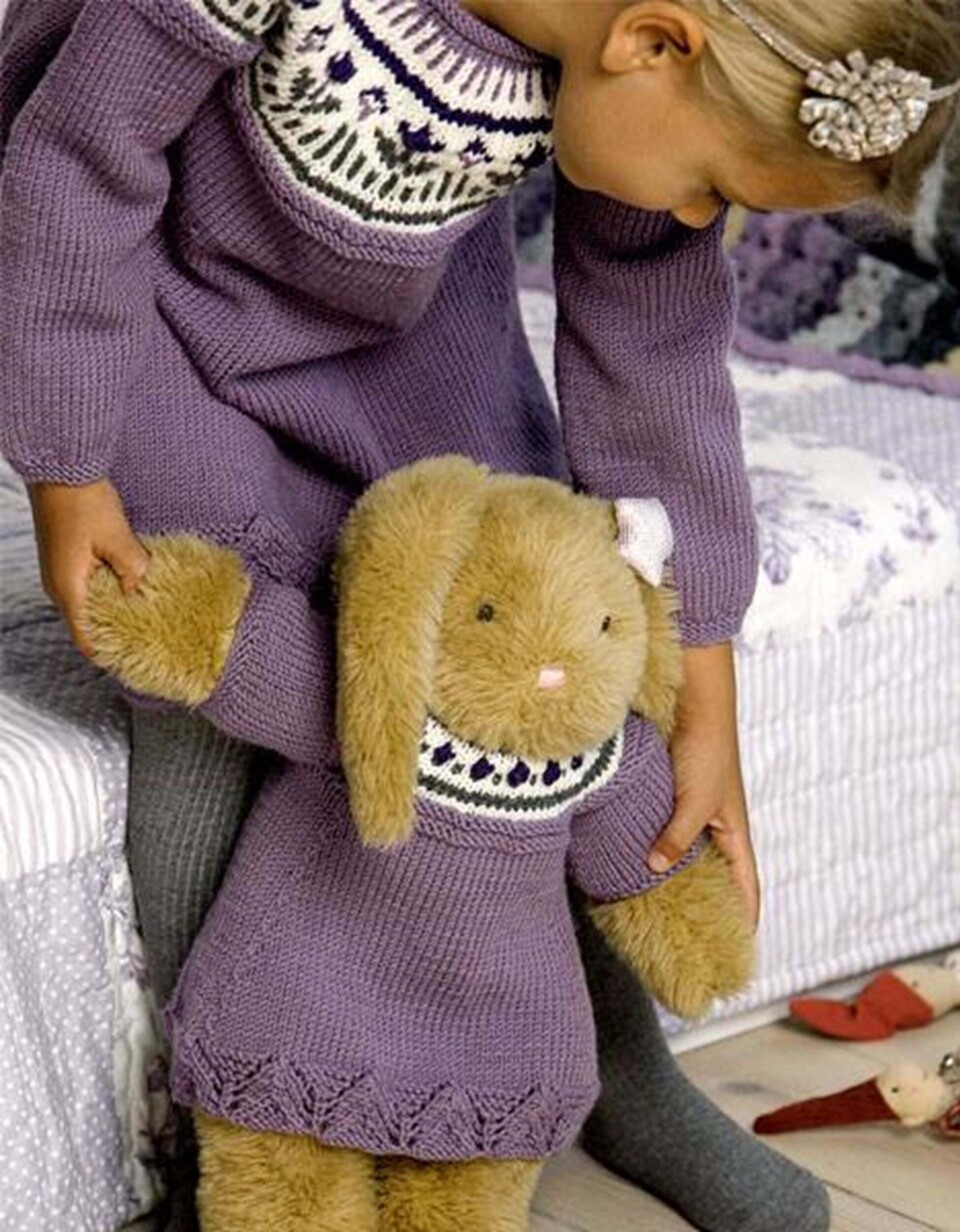Kjole til pige og bamse fra Hendes Verden