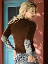 Kortærmet mohairbluse