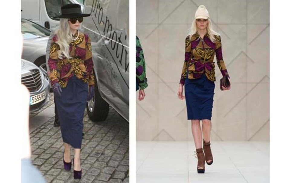 Lady Gaga i Burberry
