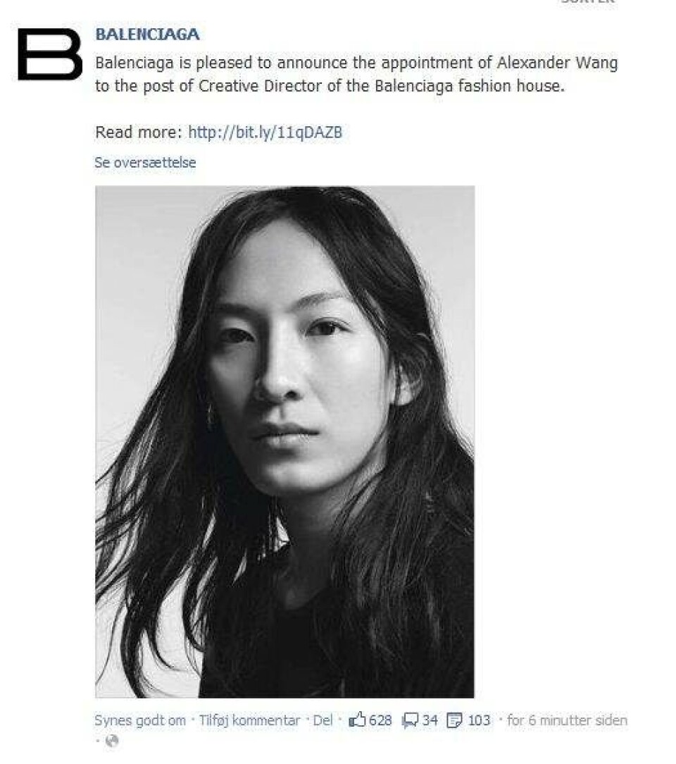 Alexander Wang rykker til Balenciaga (opdateret)