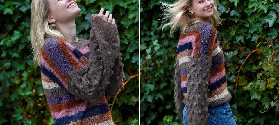 Strik selv: Lækker trøje med striber og bomber