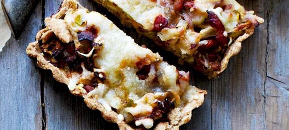 Tærte med fennikel og bacon