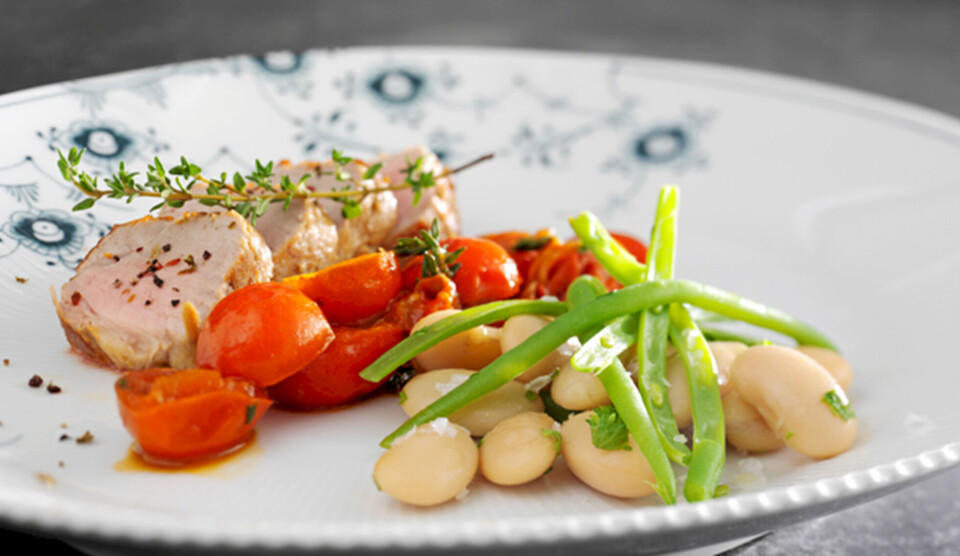 Opskrift på mørbrad med sauce af friske tomater og timian