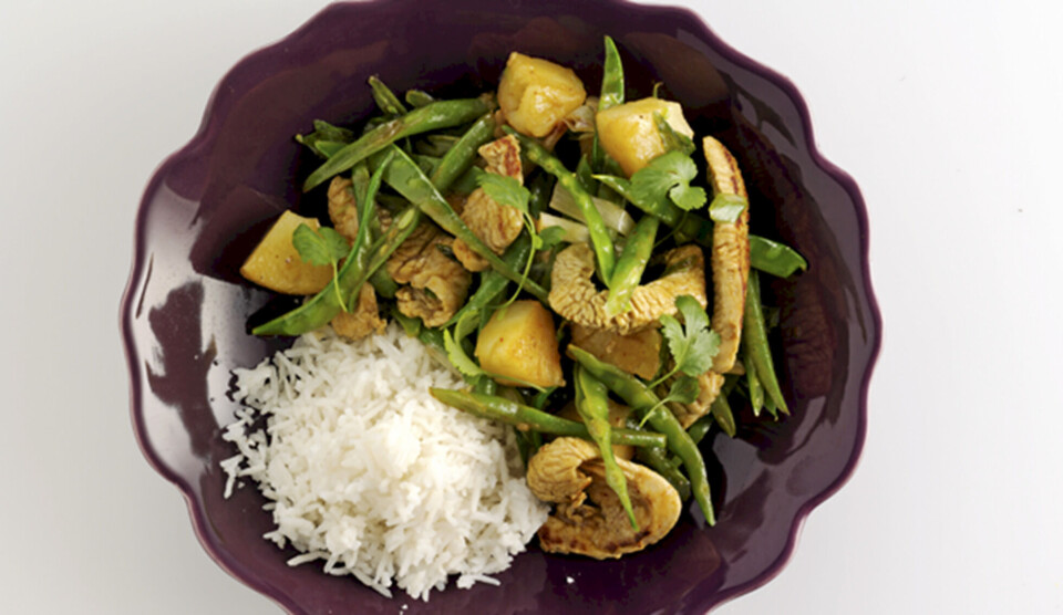 Opskrift på curry stir fry