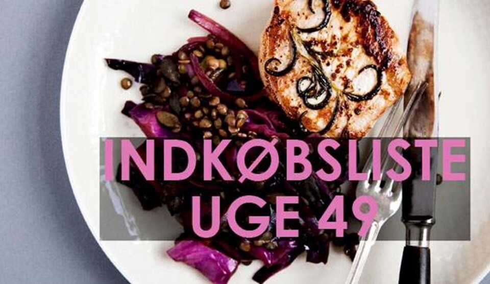 Nem hverdagsmad: Se indkøbslisten til uge 49