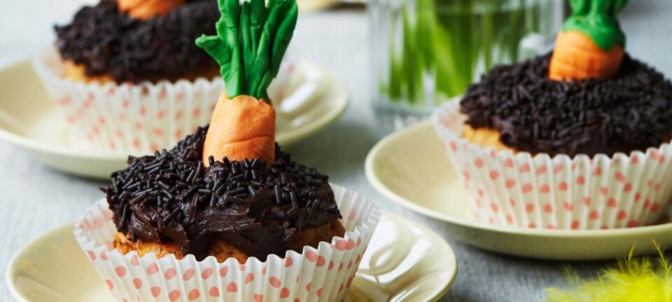 Gulerodsmuffins med påskepynt