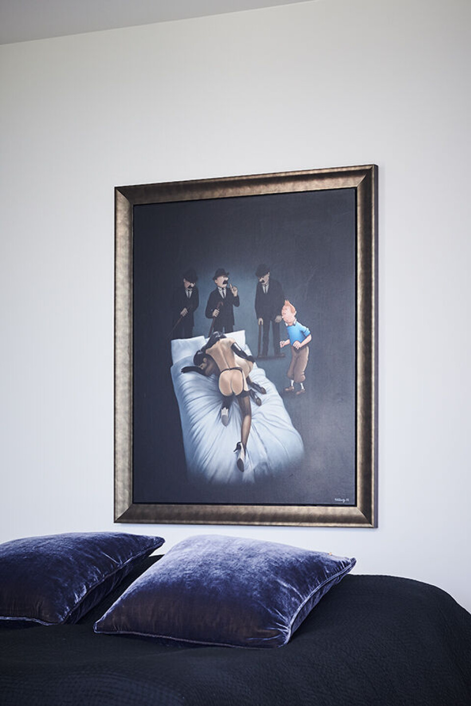 Anne og Jan har indrettet sig med kunst, så langt øjet rækker