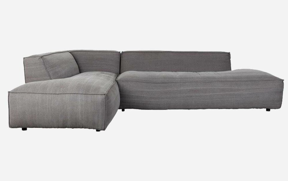 Zuiver Fat Freddy Sofa - Grå - Chaise til venstre