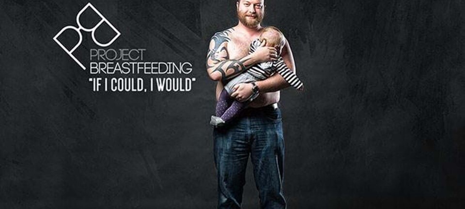 Fædre smider trøjen for at støtte op om amning