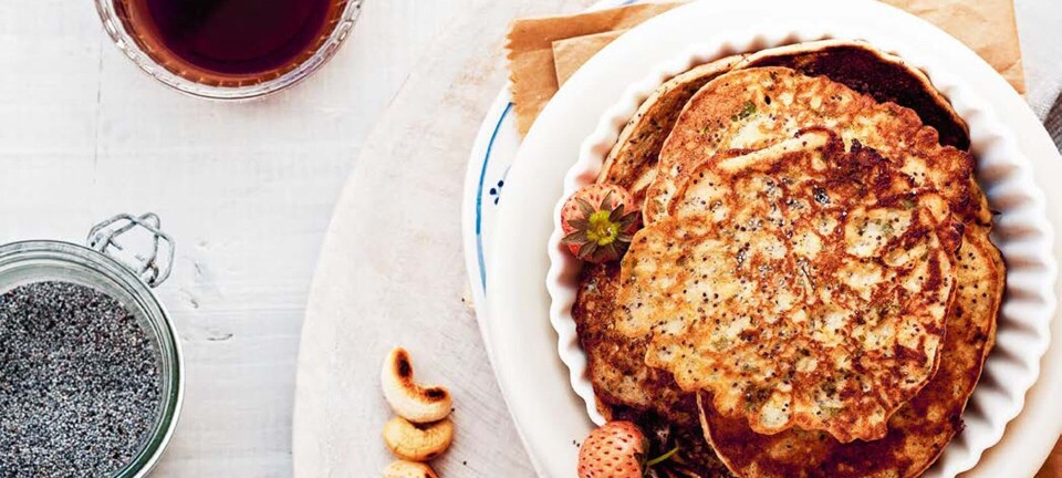 Cashewpandekager med birkes og mynte