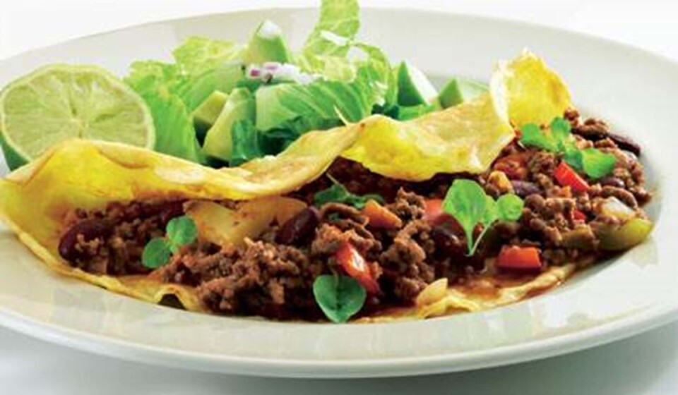 Majspandekager med kødsovs