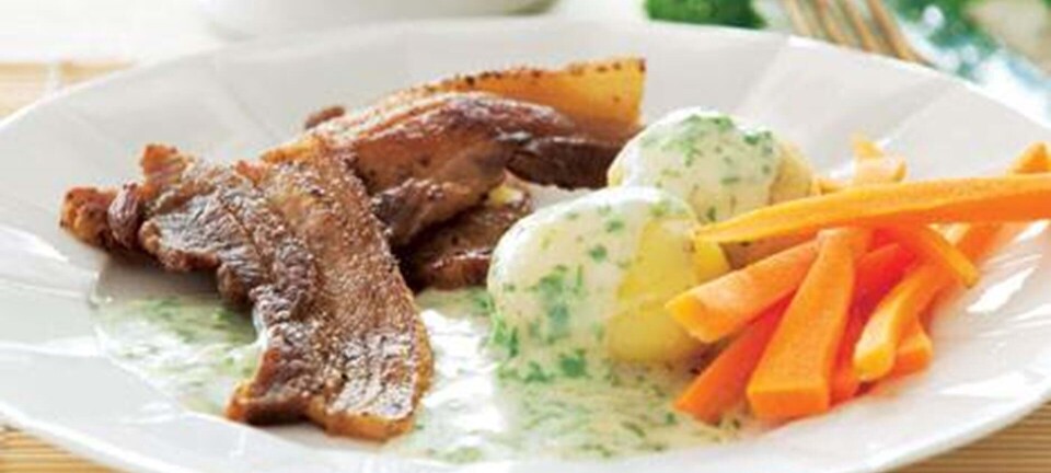 Stegt flæsk med persillesovs