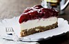 Manhattan-style strawberry cheesecake