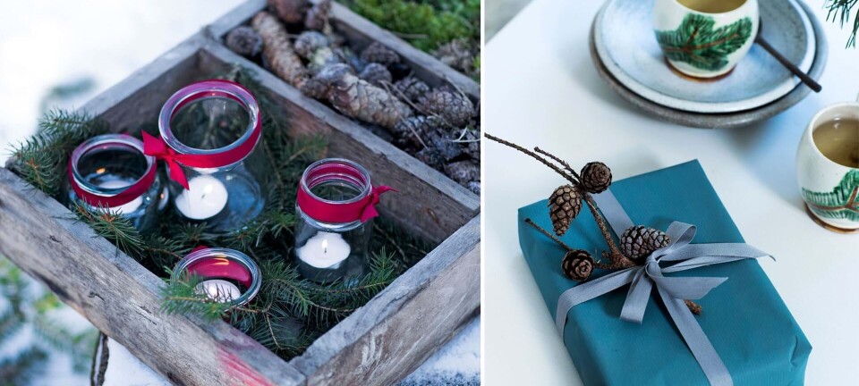 Skab julestemning med gran og kogler