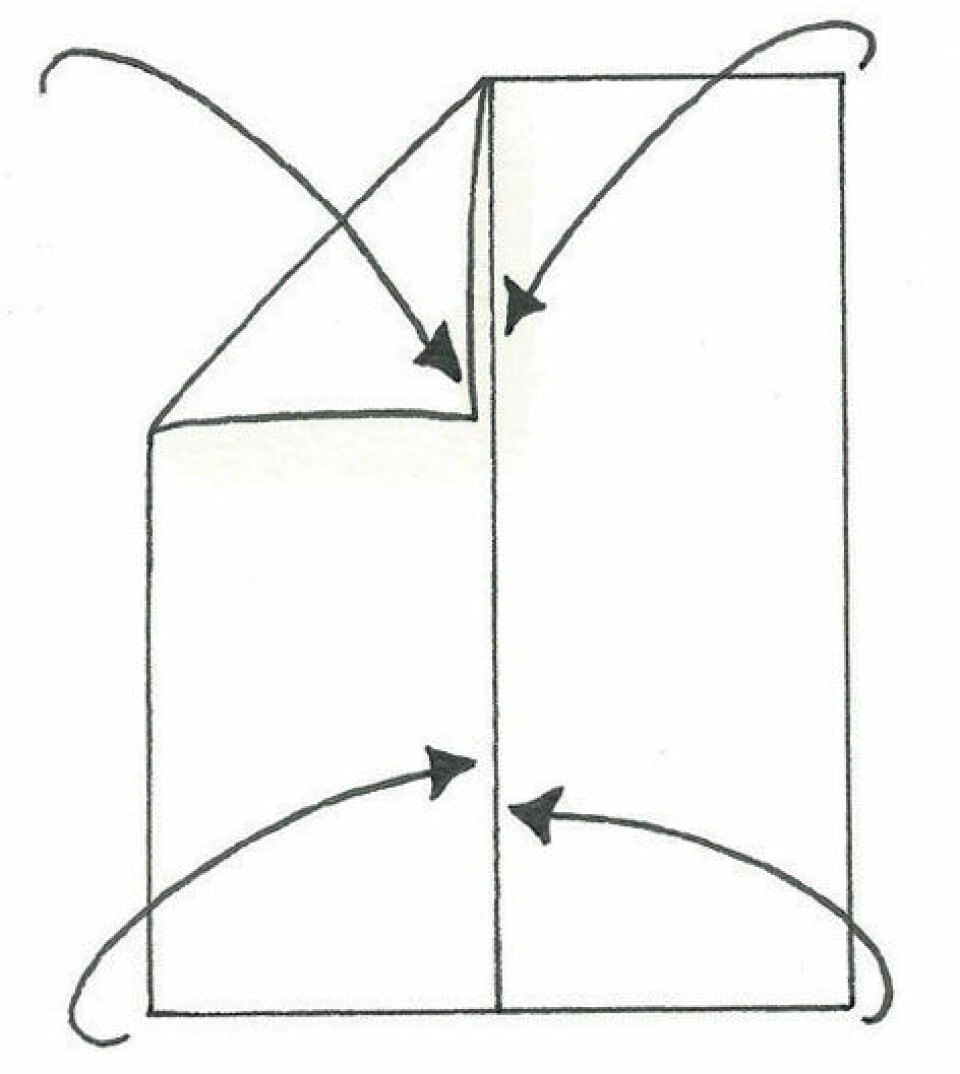 16-takket origami stjerne trin 2