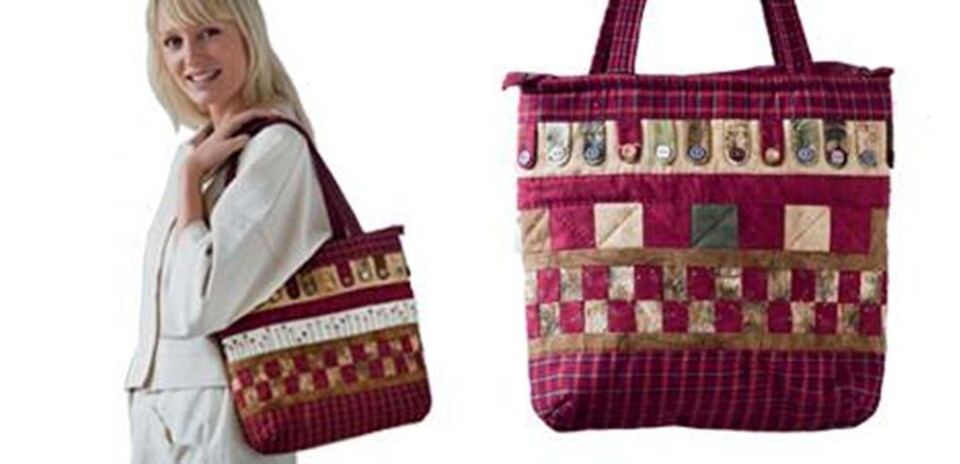 Smart skuldertaske af stofrester