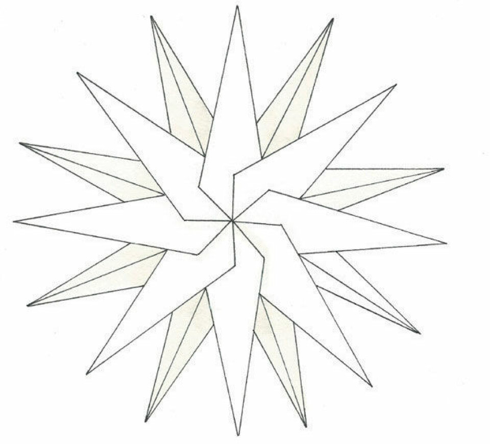 16-takket origami stjerne trin 8