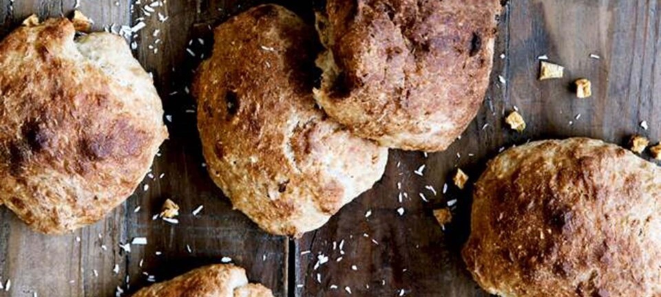 Få opskriften på quinoaboller med tørret æble og kokos