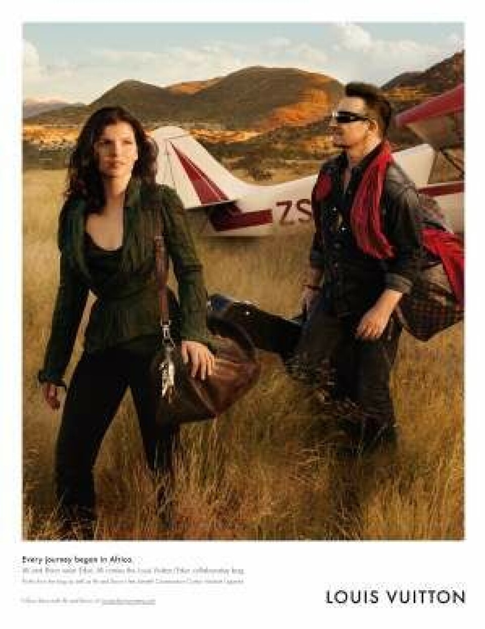 U2-forsanger Bono og Eduns Ali Hewson for Louis Vuitton