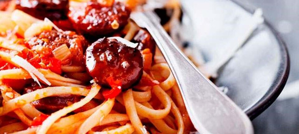 Spicy pasta med chorizo