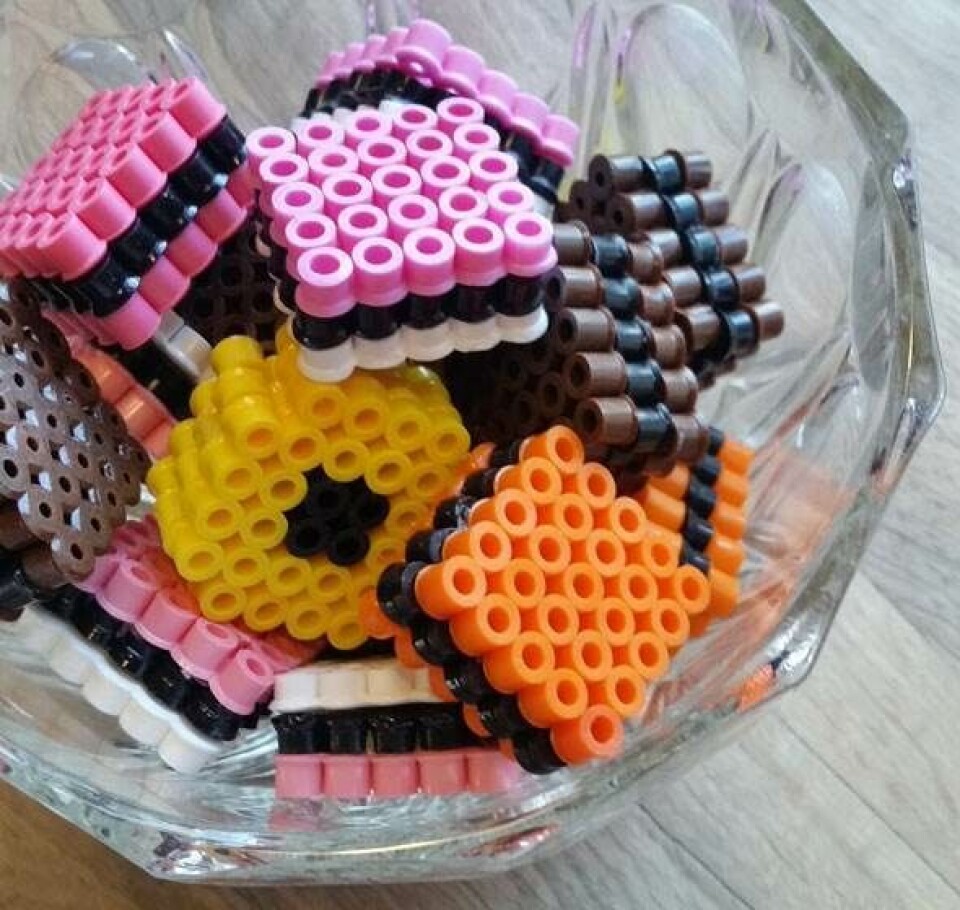 Lakridskonfekt i hama perler.