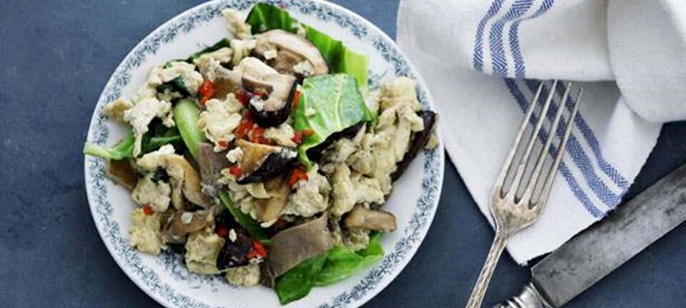 Røræg med svampe og ramsløg