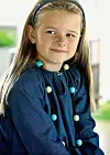 Blå og sort hestetømme-halskæde med perler fra Hendes Verden