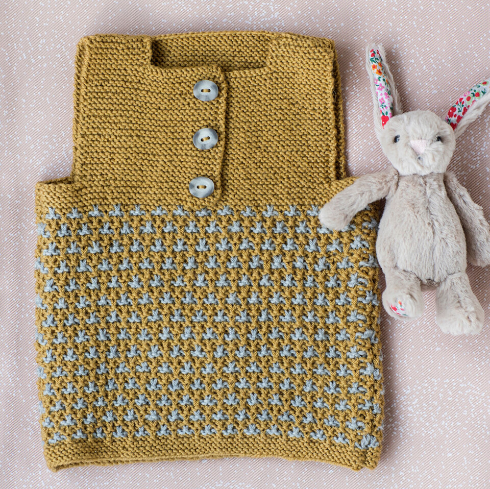 Strikket babyvest unisex