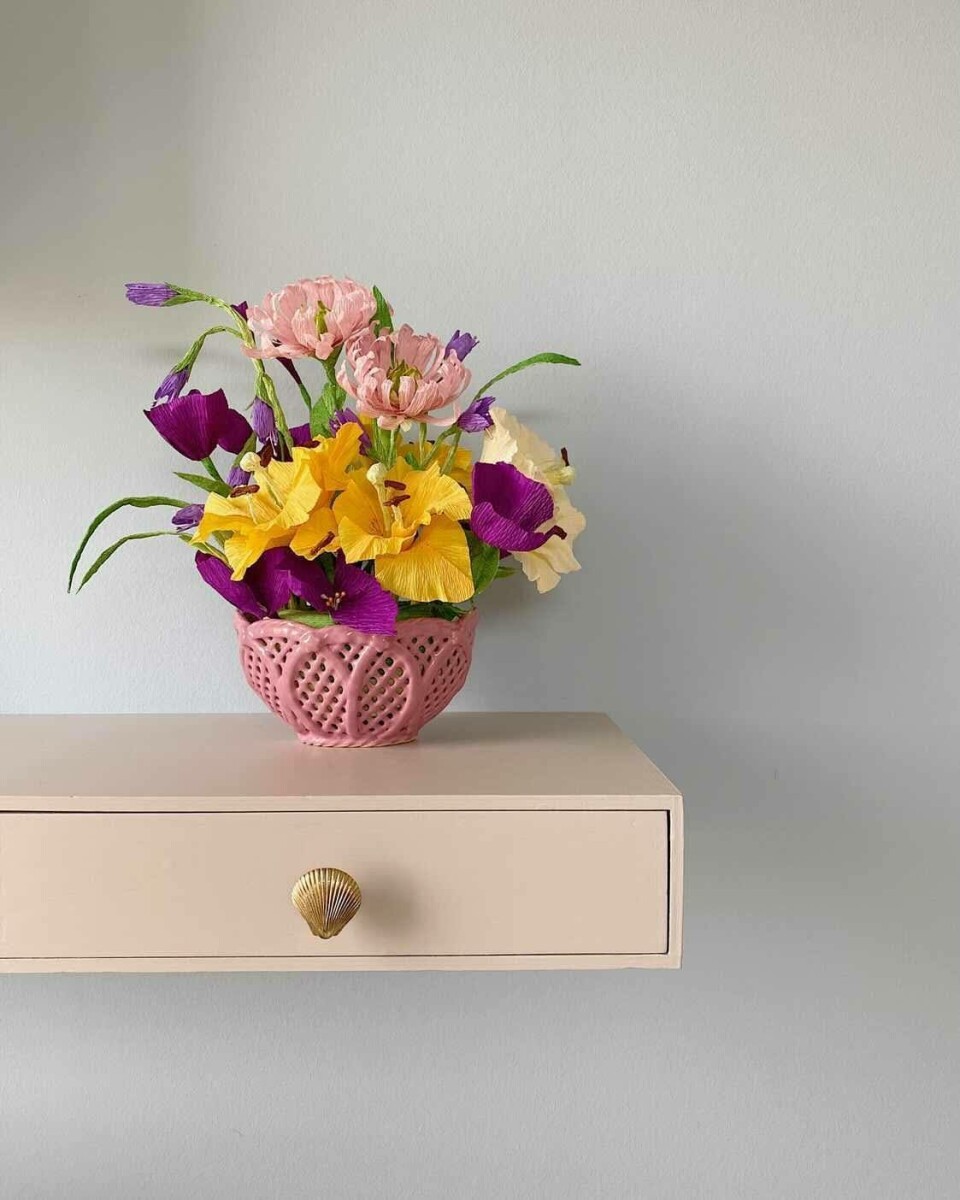 @lisbethbeckmortensen ønskede sig en papir-potteplante og det fik hun.