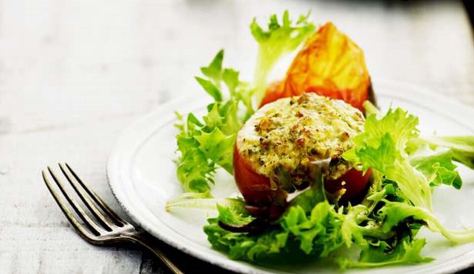 Opskrift på bagte tomater med parmesan og pesto