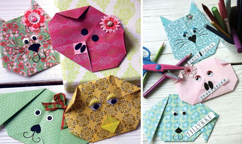Origami: Fold 4dejlige dyr fra Hendes Verden