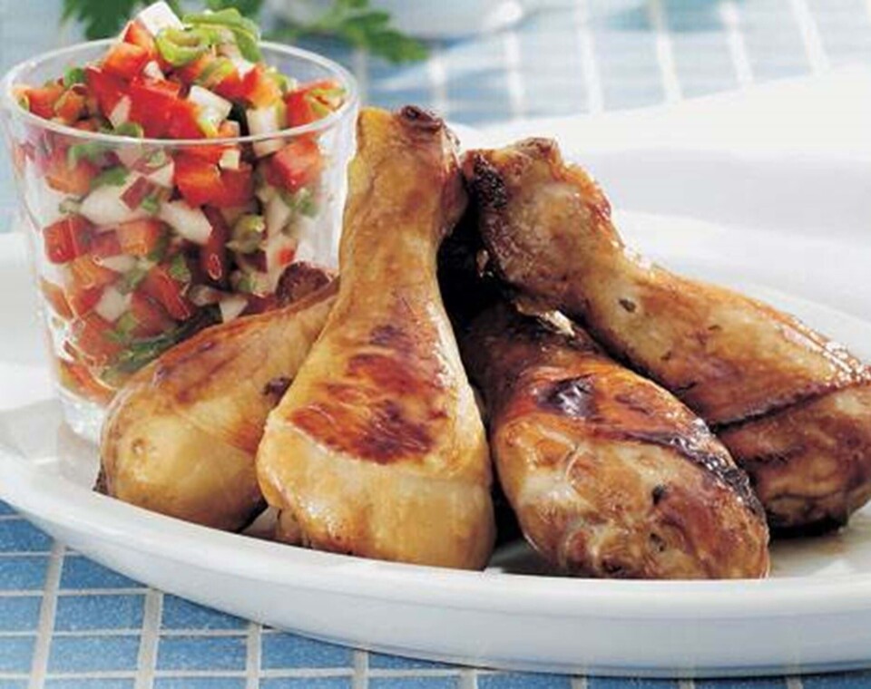 Stegte kyllingelår med sommersalsa