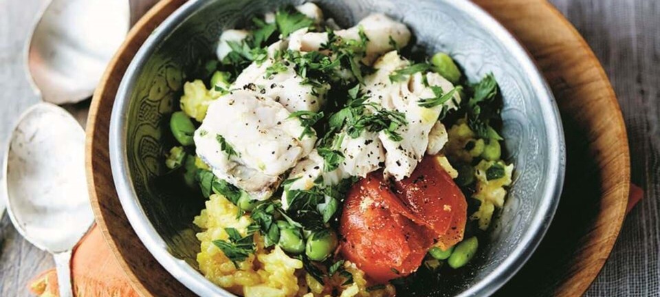 One pot: Hurtig paella med fisk