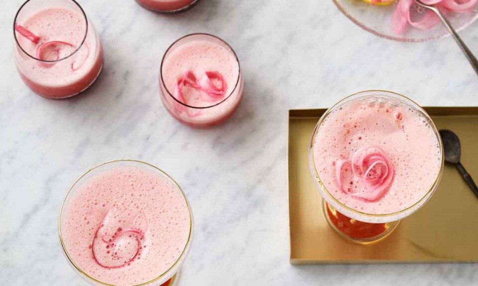 Jordbær/rabarber frosé