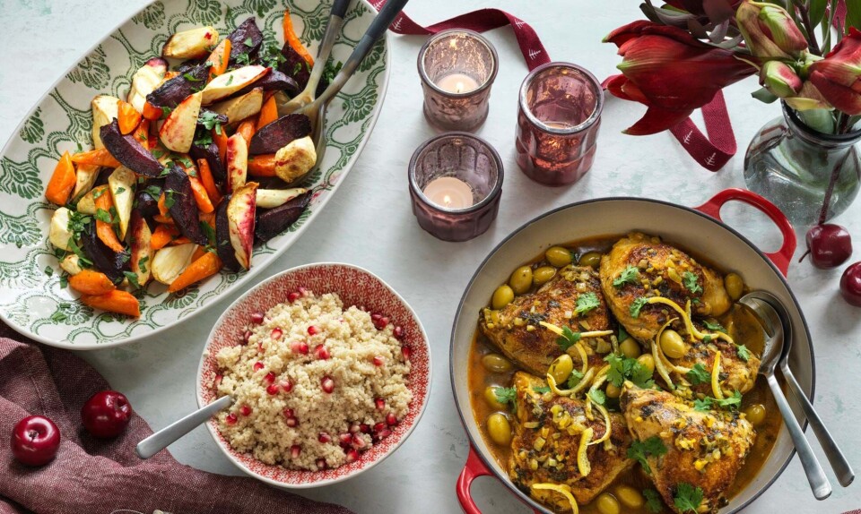 Kyllingetagine med oliven og saltet citron