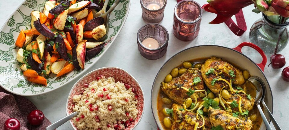 Kyllingetagine med oliven og saltet citron