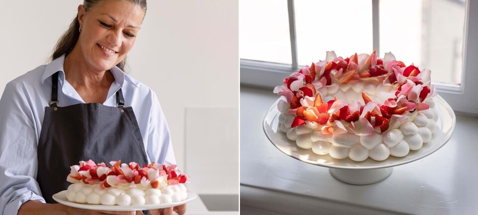 Pavlova af Mette Blomsterberg: Sådan laver du den smukke dessert i 4 trin