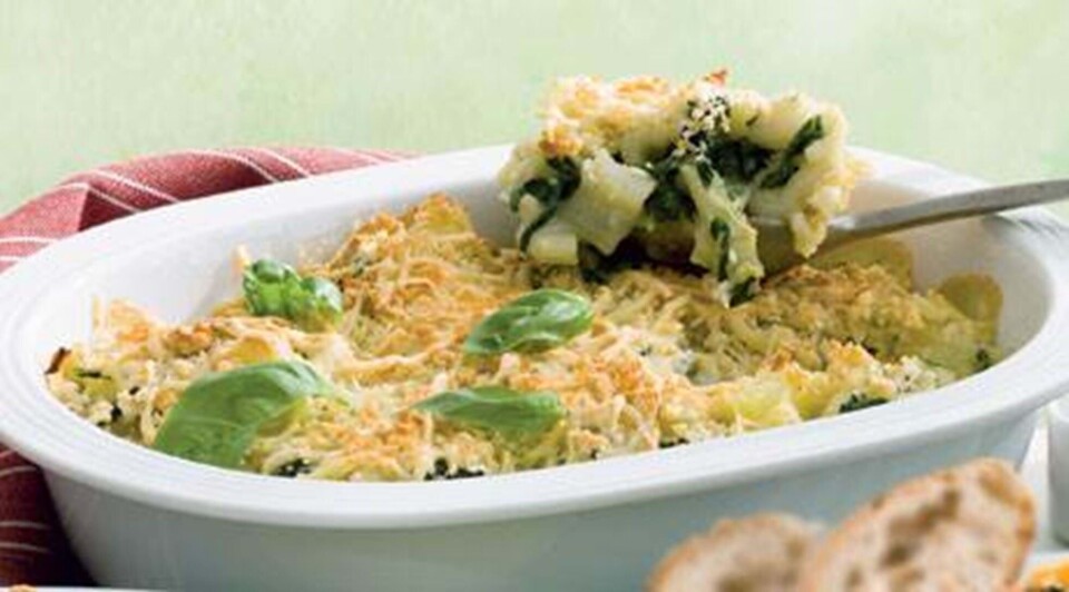 Gratin med kartofler og sølvbeder