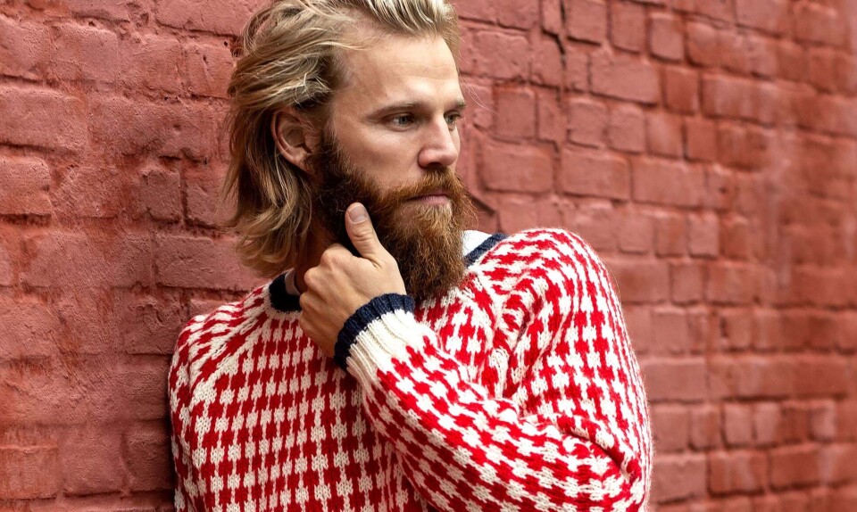 Herrestrik i klassisk færøsk mønster