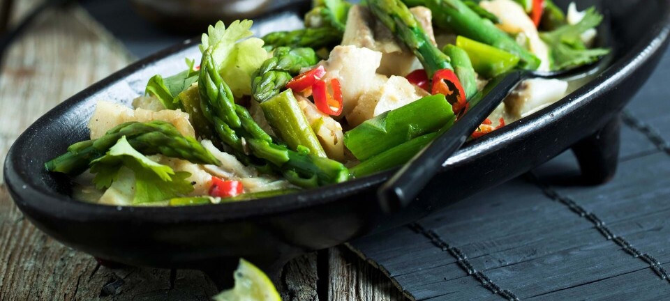 Grøn curry med torsk