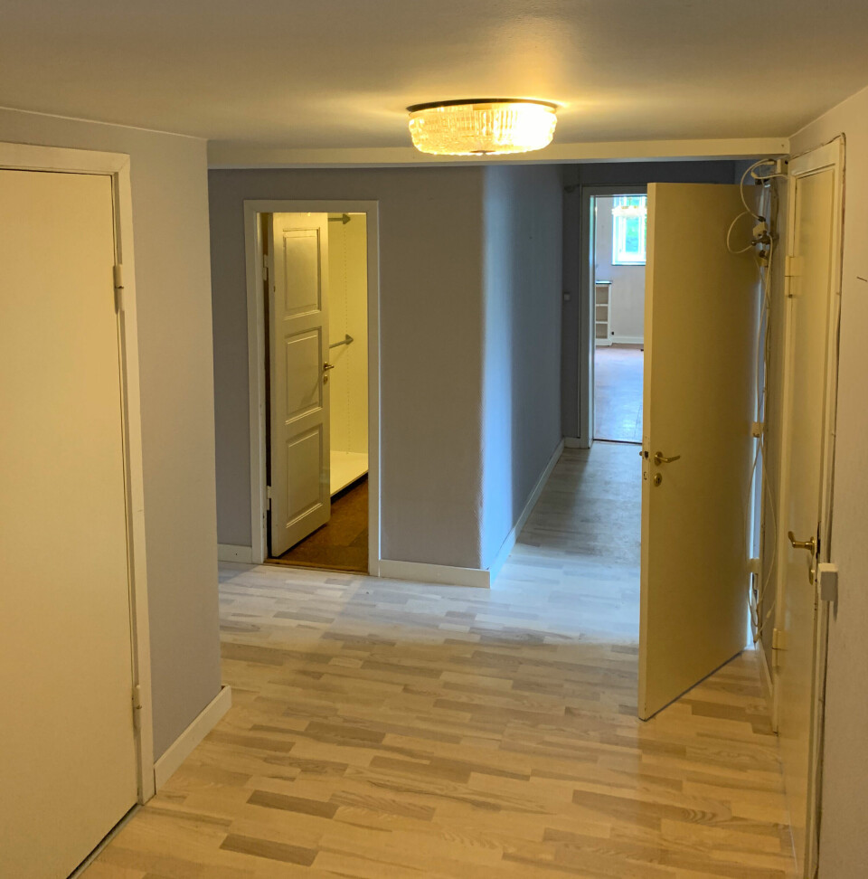 Entreen før renoveringen.
