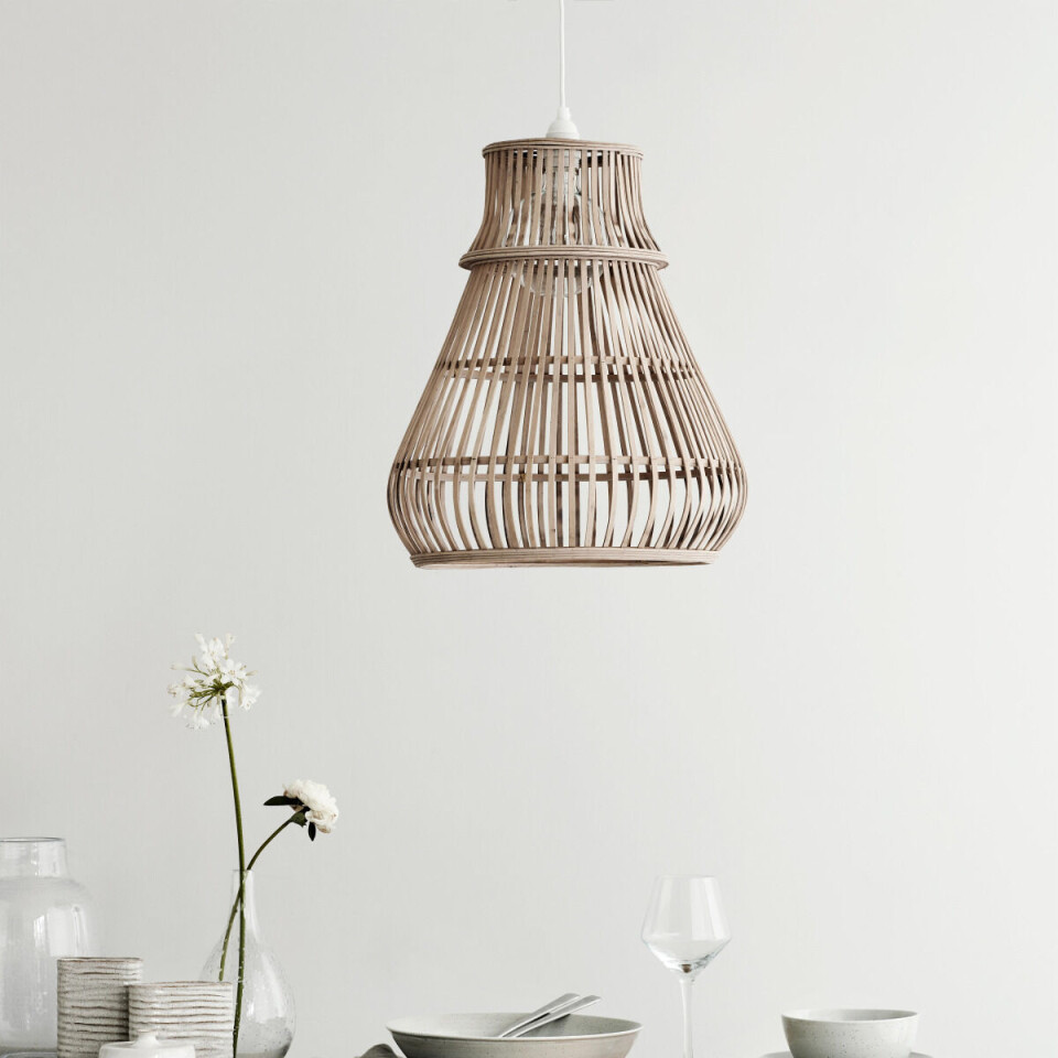 Rattan lampe fra Broste Copenhagen