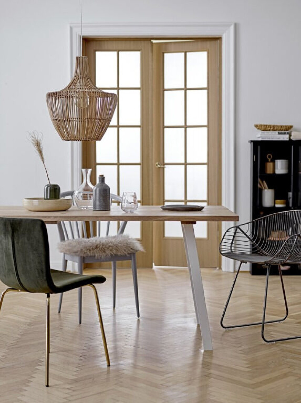 Rattan lampe fra Bloomingville